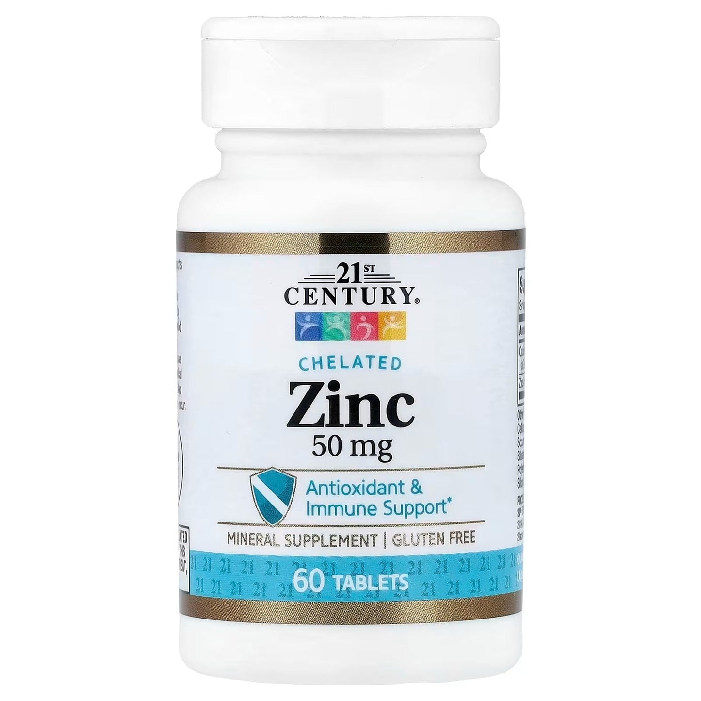 21st Century, Chelated Zinc, 50 mg, 60 Tablets