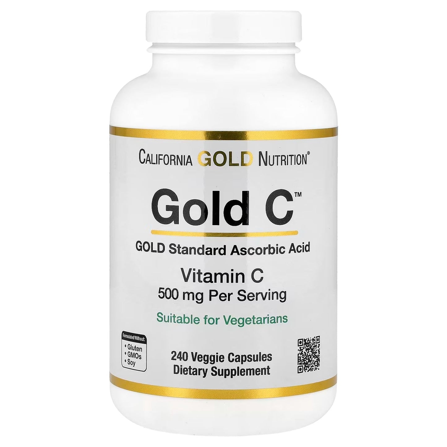 California Gold Nutrition, Gold C™, USP Grade Vitamin C, 1,000 mg, 60 Veggie Capsules