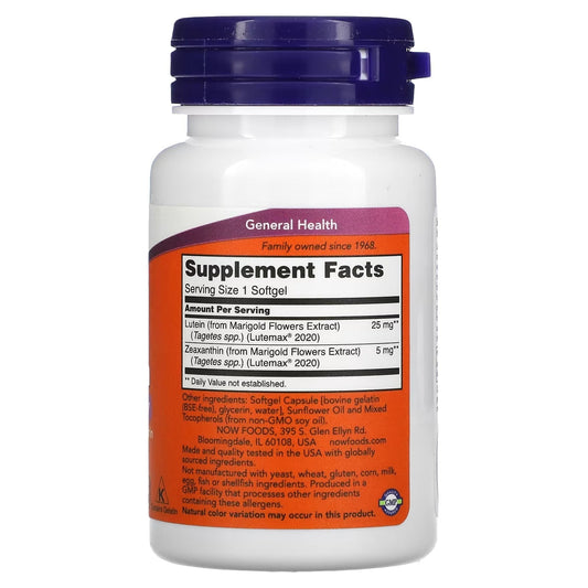 NOW Foods, Lutein & Zeaxanthin , 120 Softgels