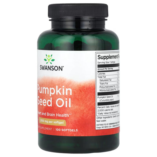 Swanson, Pumpkin Seed Oil, 1,000 mg, 100 Softgels