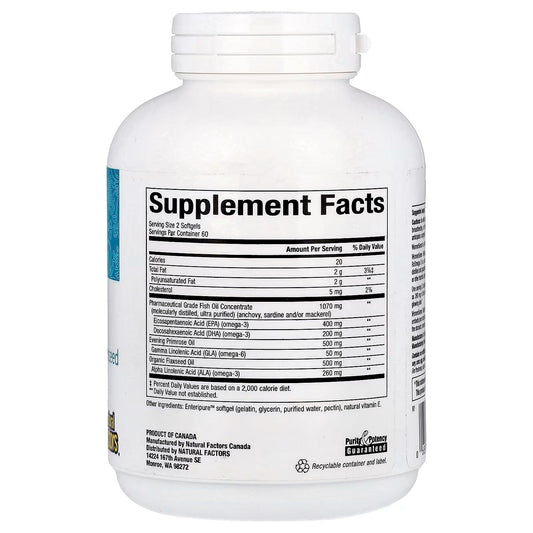 Natural Factors, WomenSense®, RxOmega-3, 120 Enteripure™ Softgels