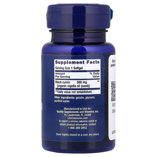 Life Extension, Black Cumin Seed Oil, 60 Softgels (500 mg per Softgel)
