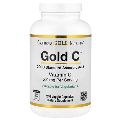 California Gold Nutrition, Gold C™, USP Grade Vitamin C, 1,000 mg, 60 Veggie Capsules