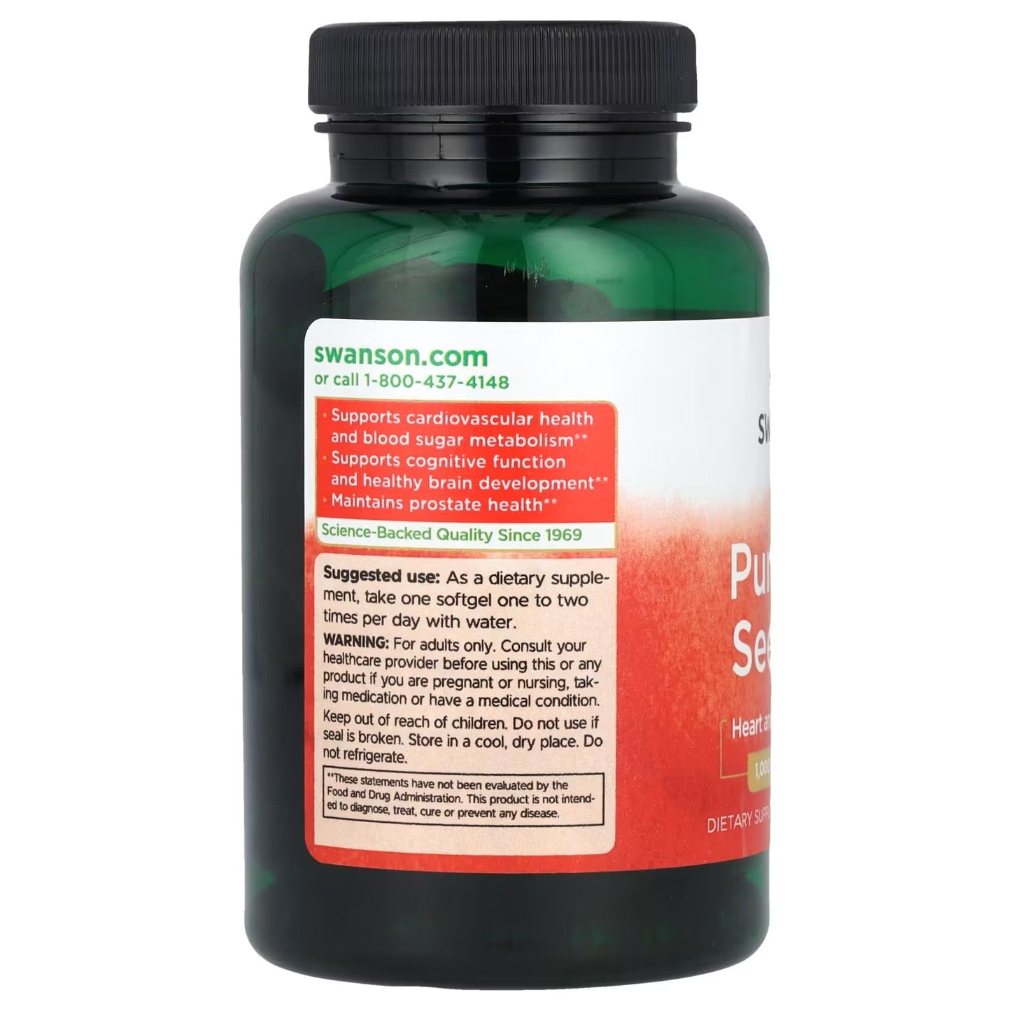 Swanson, Pumpkin Seed Oil, 1,000 mg, 100 Softgels