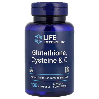 Life Extension, Glutathione, Cysteine & C, 100 Capsules