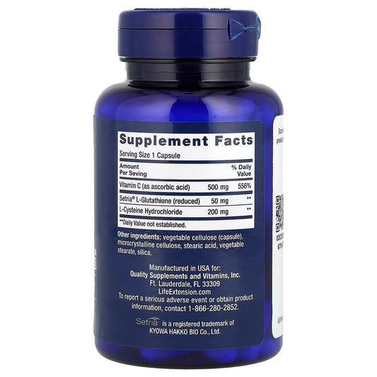 Life Extension, Glutathione, Cysteine & C, 100 Capsules