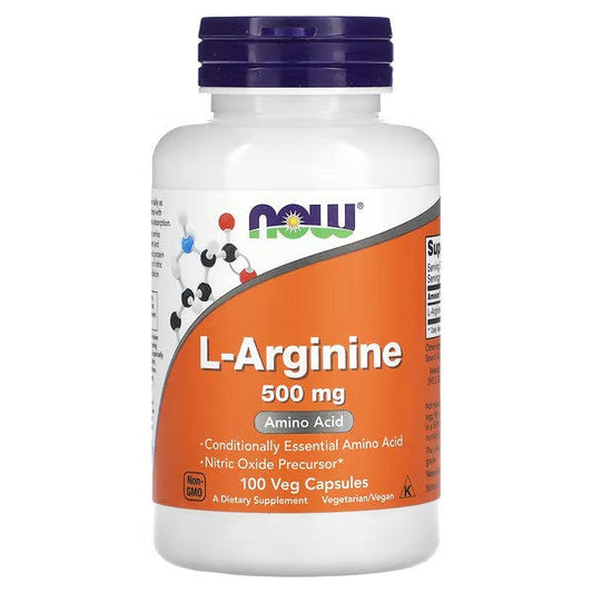 NOW Foods, L-Arginine, 100 Veg Capsules (500 mg per capsule)